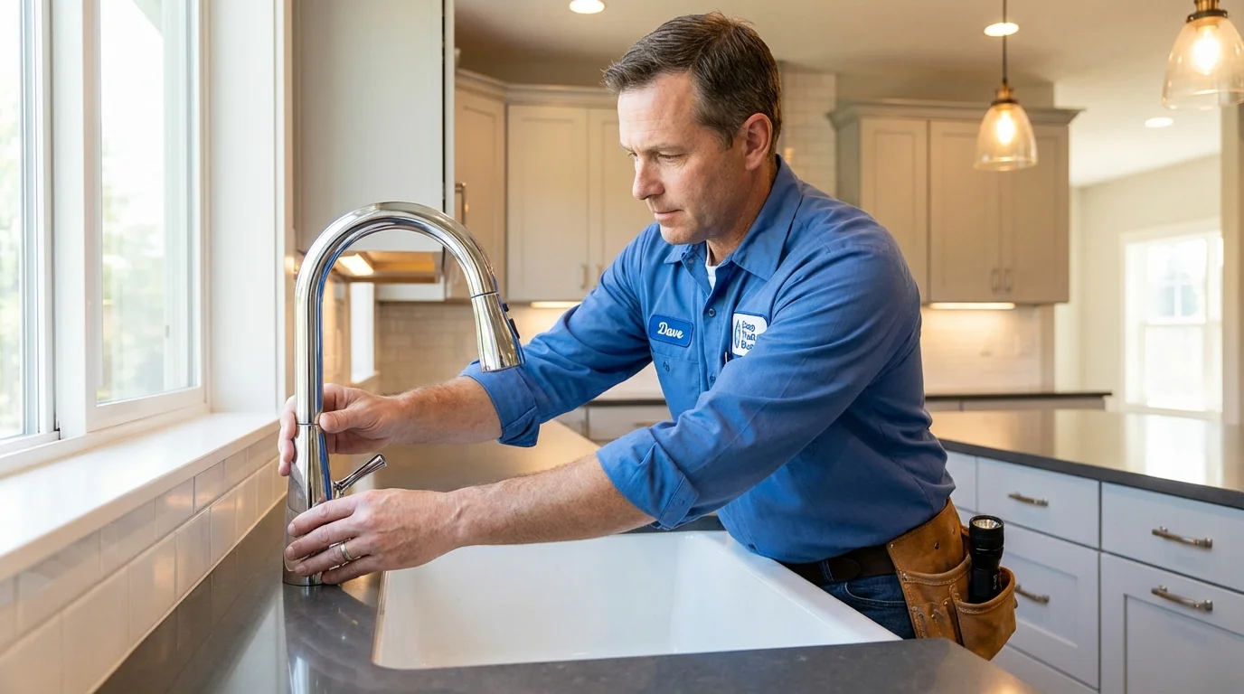 Kitchen faucet installation by Johns Plumbing LLC in Jefferson